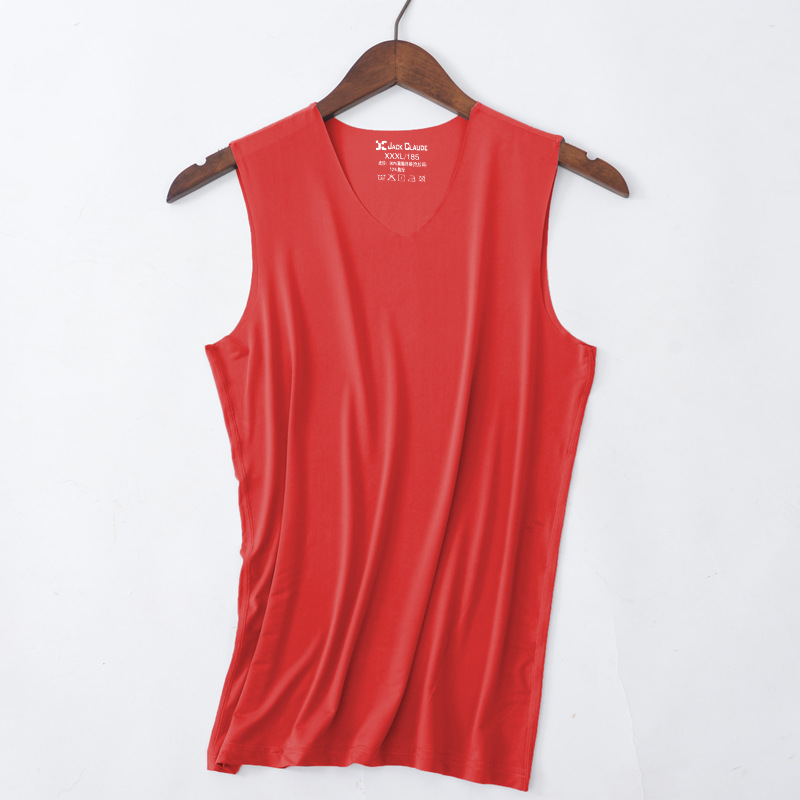 Men's Tank Top Without Edges Made of Cool Silk Material, Cool to Wear, Suitable for Going to the Gym, Doing Sports, or Wearing at Home. - 6