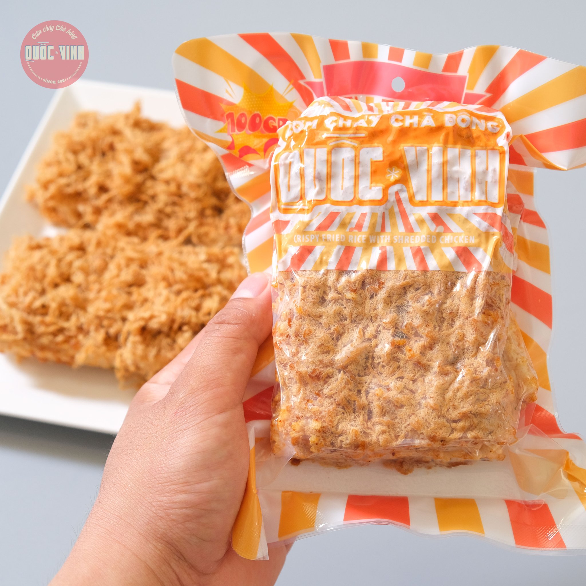 Combo 8 gói cơm cháy chà bông vị vừa loại 100g/gói