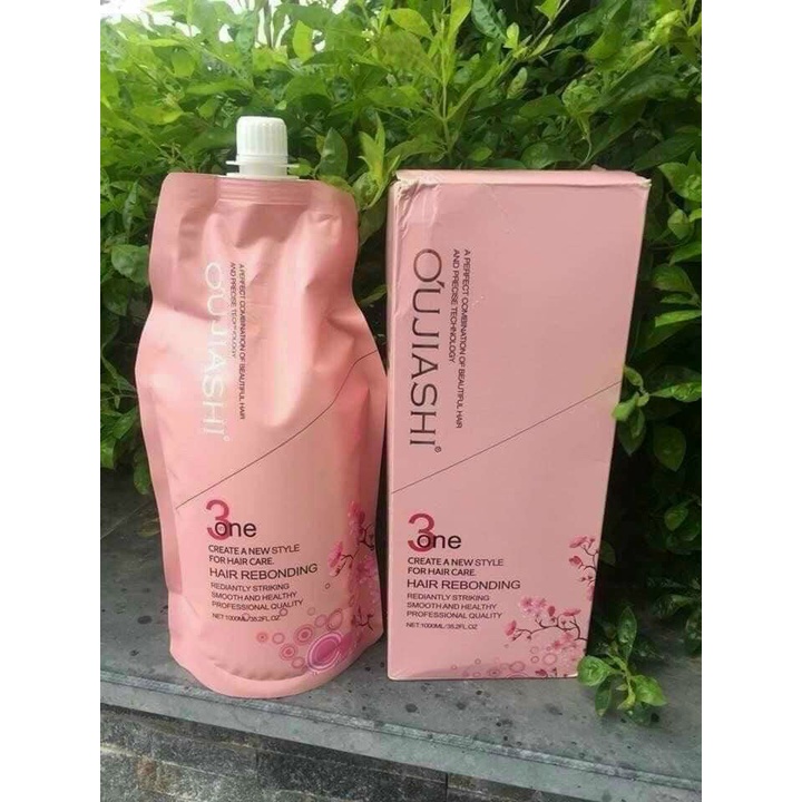 Kem duỗi ép tóc Hoa anh đào Oujiashi 3 in 1 túi 1000ml