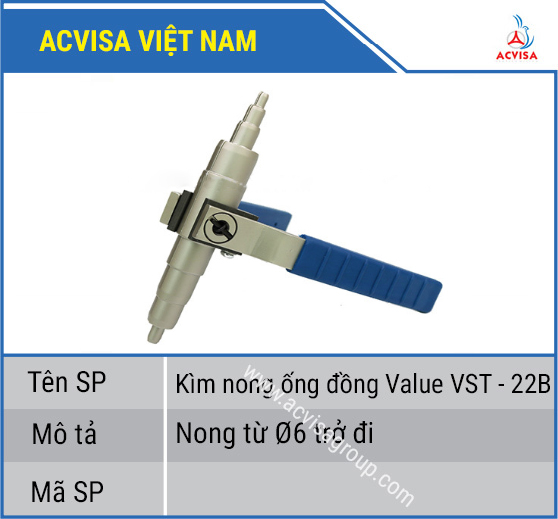 Kìm nong ống đồng value model vst - 22b