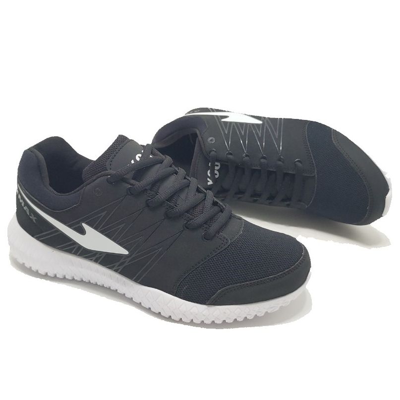 Giày nam thể thao sneaker đen móc trắng MT14