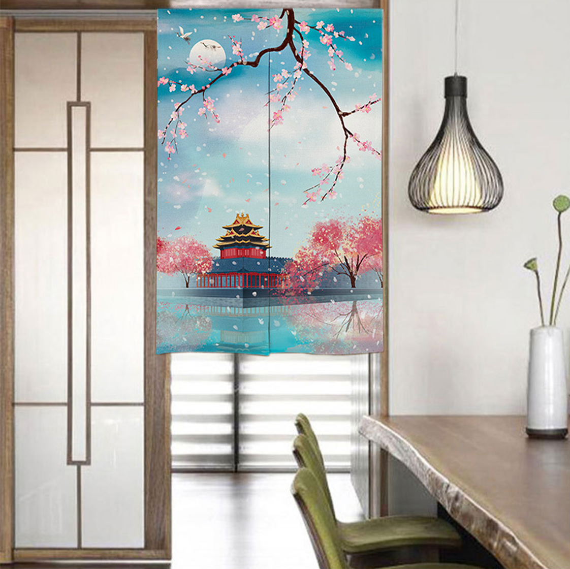 Rèm cửa 2 vạt kiểu nhật 100x140cm