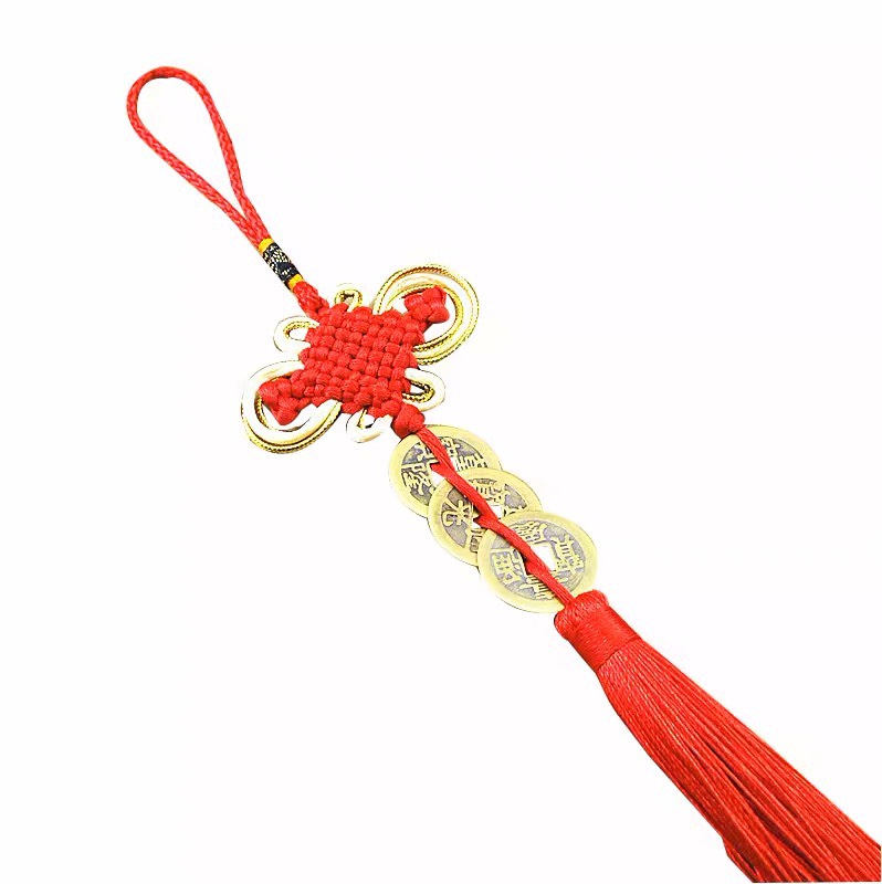 Dây đồng xu tam đế, dây tam đế chuỗi đồng tiền 3 xu mang may mắn tài lộc cho gia chủ, dây 3 đồng xu chất liệu đồng thau