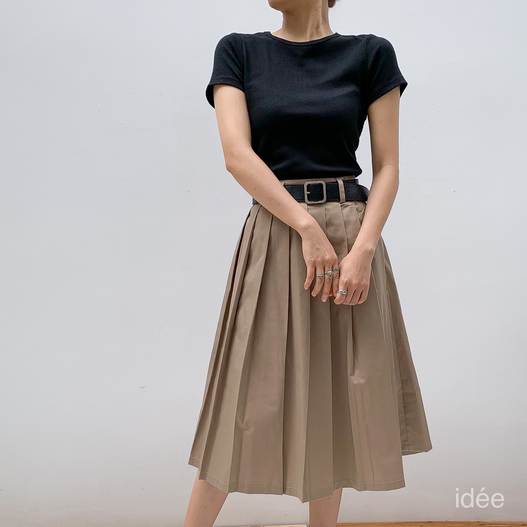 Idee Chân váy nữ dài xếp ly dáng xoè chữ A