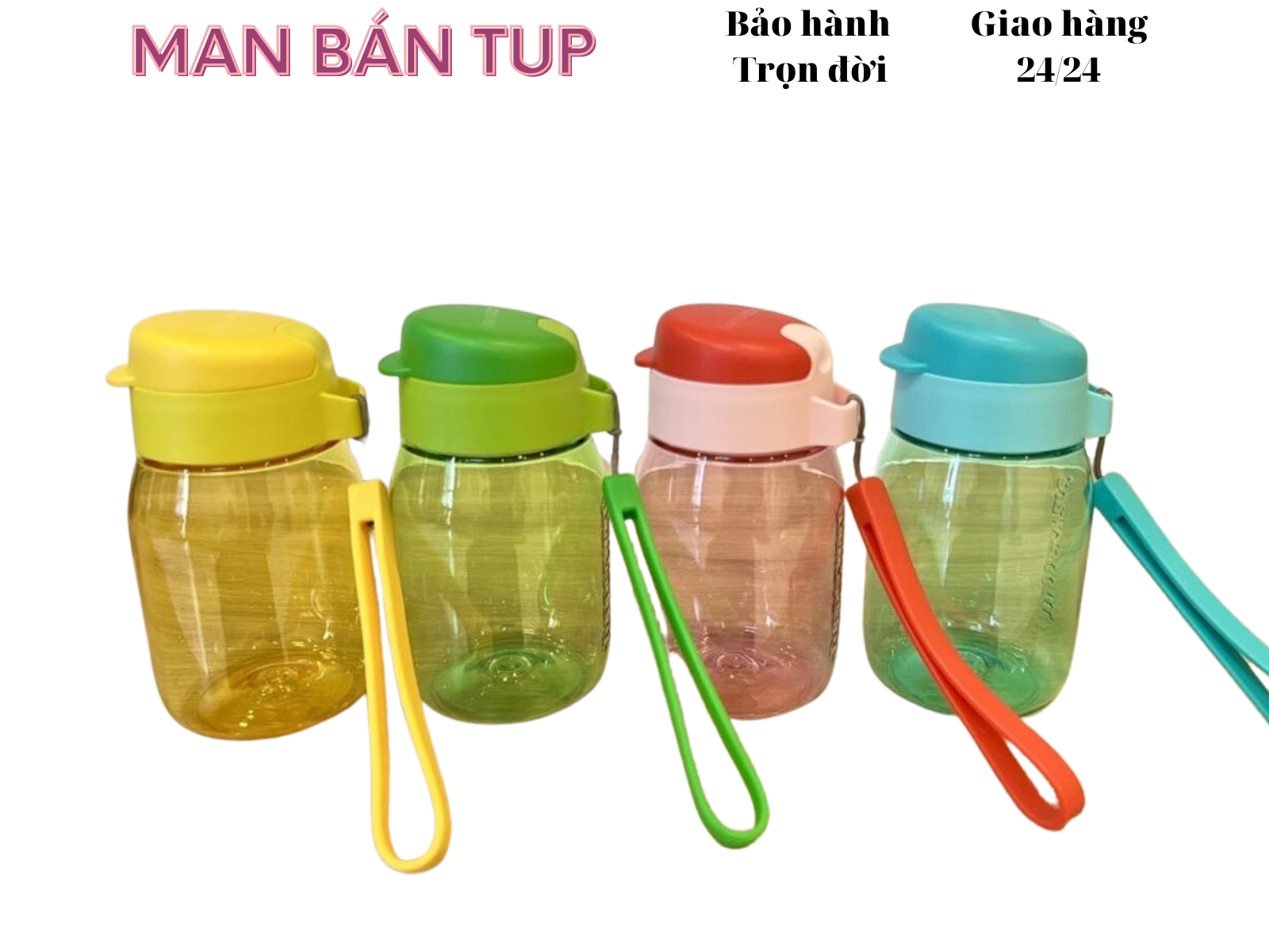 Bình nước Tupperware, Mini Lohas 350ml, chịu nhiệt độ 110 độ