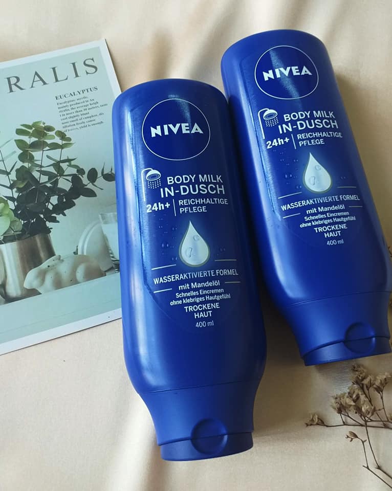 Nivea, Kem xả tắm dưỡng ẩm trắng mịn tinh dầu hạnh nhân Nivea In-Dusch Soft Milk 400ml