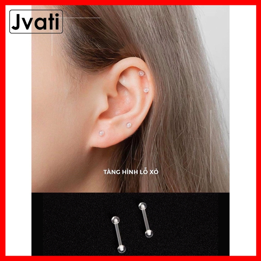 [ YÊU THÍCH ] Khuyên tàng hình, khuyên trong suốt siêu cá tính PK- K05 - Jvati