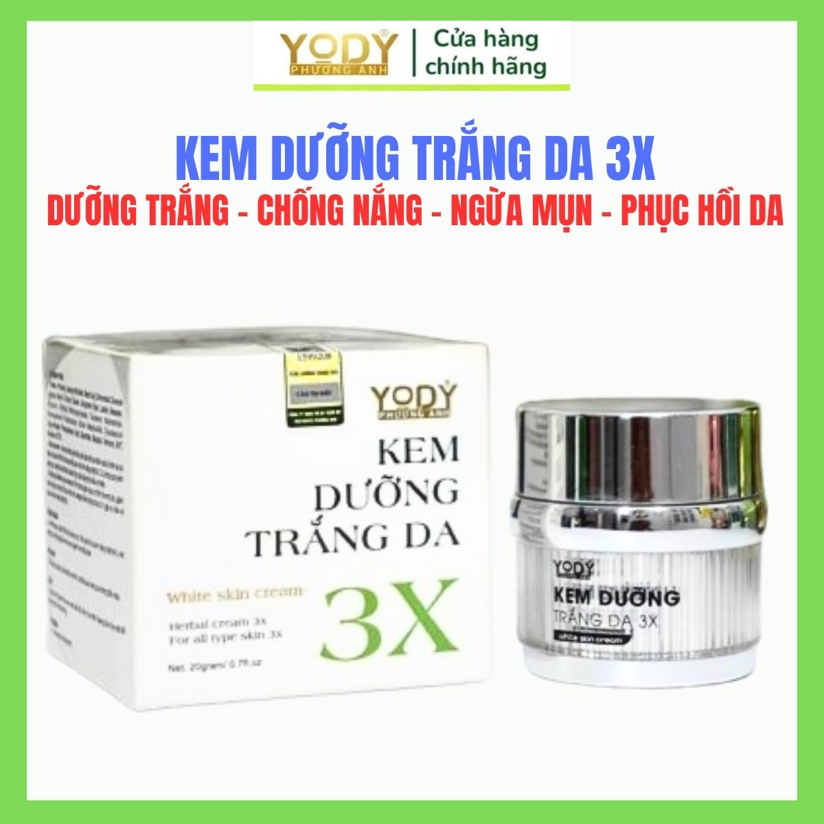 Yody Phuong Anh Day and Night Cream Combo - Yody Phuong Anh 3X Skin Whitening Cream + Yody Phuong Anh Su Skin Night Cream - 3