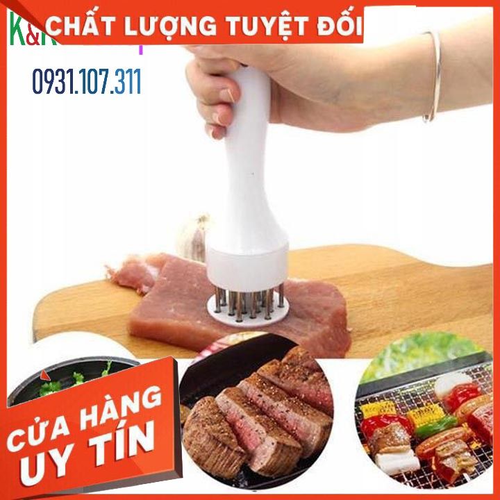 Dụng cụ l&agravem mềm thịt xăm da heo quay gi&ograven. Dụng cụ xăm thịt loại lớn 21 kim.