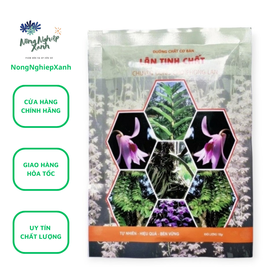 Phân bón lân tinh chất giữ hoa lâu tàn phát triển bộ rễ chuyên dùng cho hoa phong lan và cây cảnh cây kiểng gói 100gr