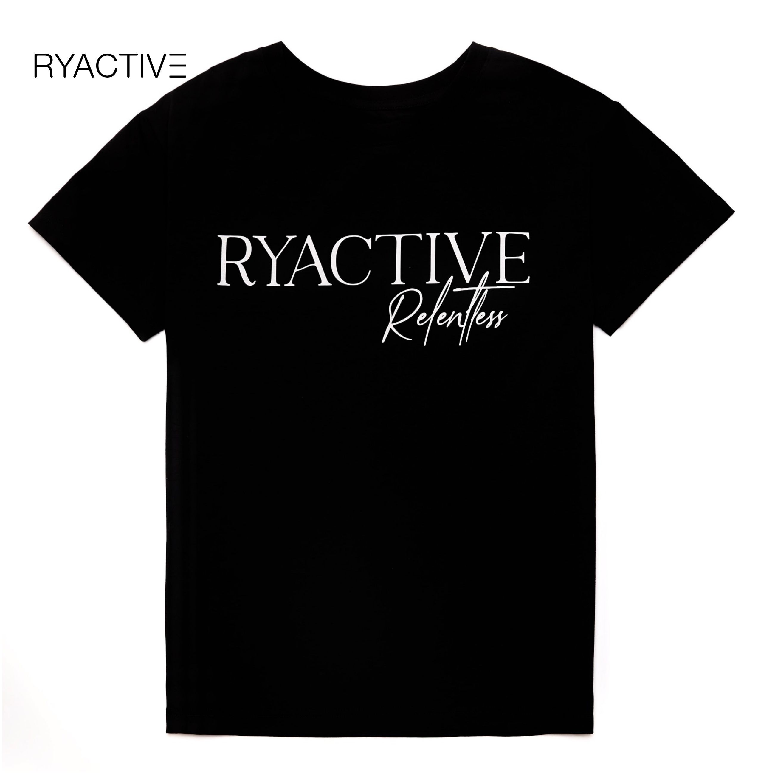 Áo thun form oversize ryactive - ryactive relentless tee black