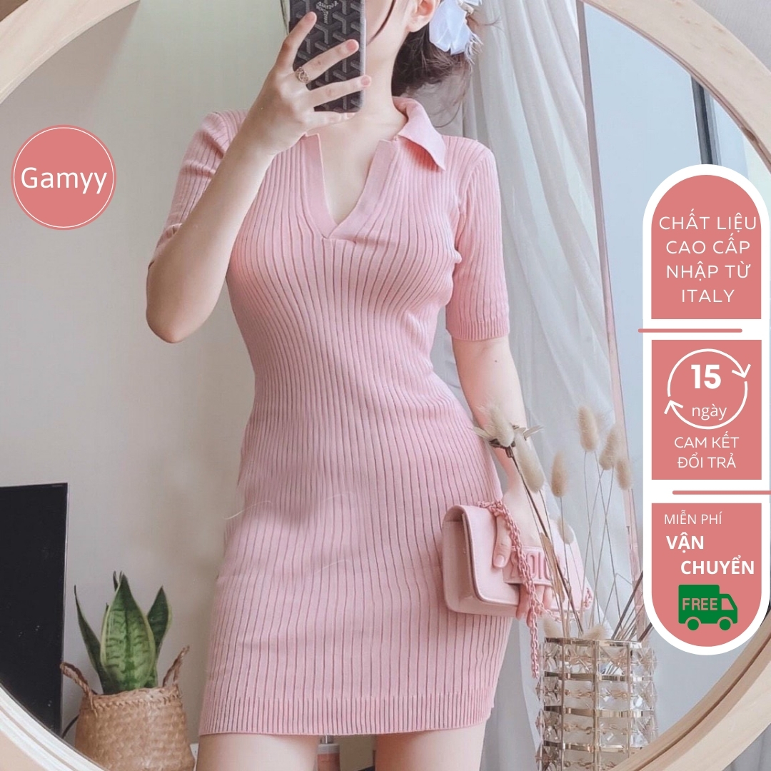 Váy đầm body gamyy len tăm tôn dáng nhiều màu