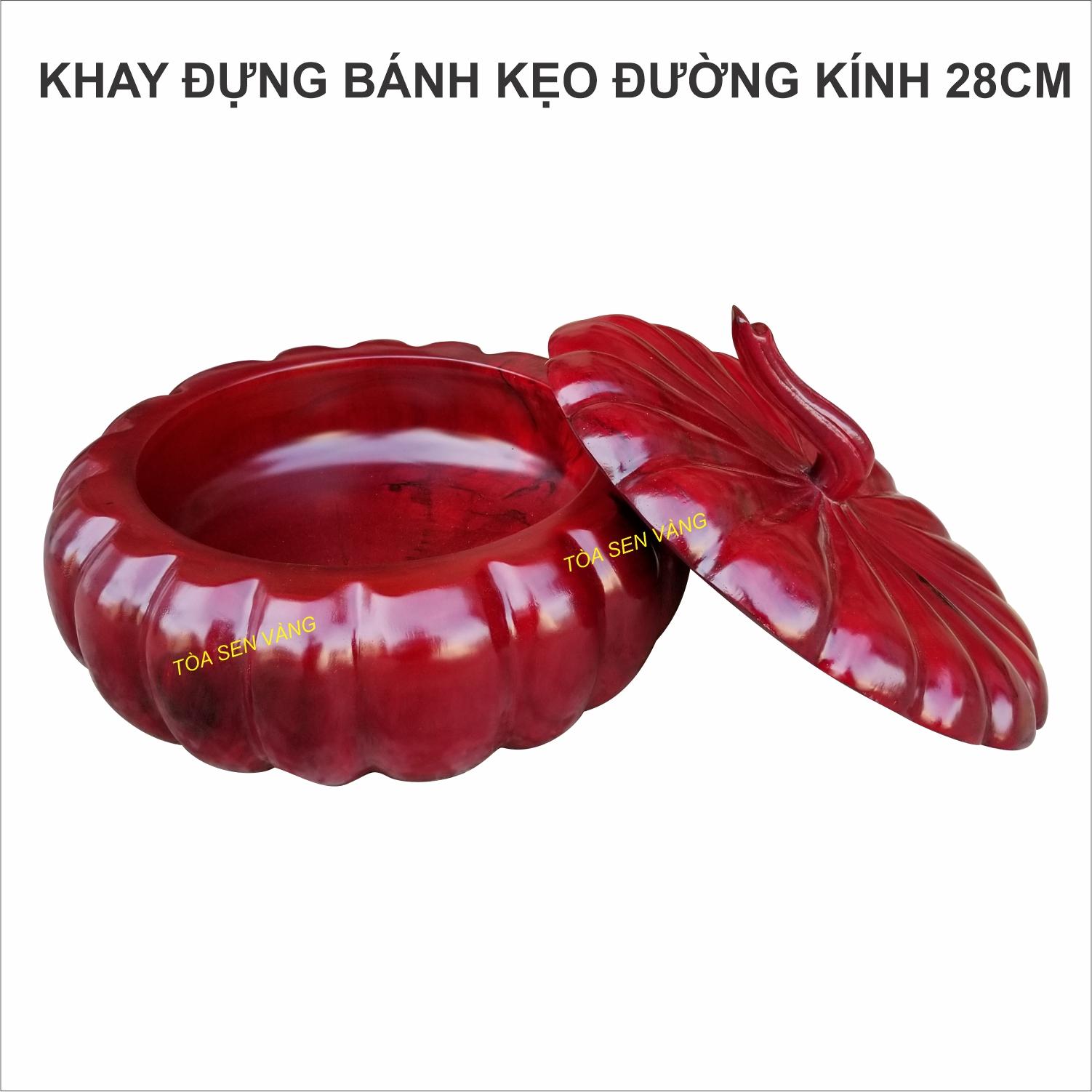 [HCM]Hộp đựng bánh kẹo bằng gỗ. Đường kính bụng (đo mép ngoài) 28cm. Không chia ngăn bên trong.