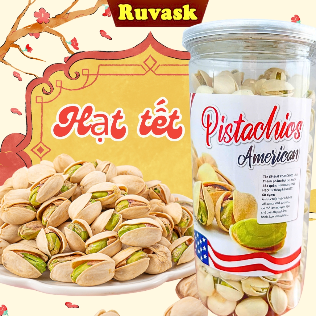 Hạt Dẻ Cười Sấy Chín Hạt To Đều Thơm Ngon - Nhân Hạt Dẻ Cười Không Tẩy Trắng Sấy Khô - Đồ Ăn Vặt Tết Ruvask