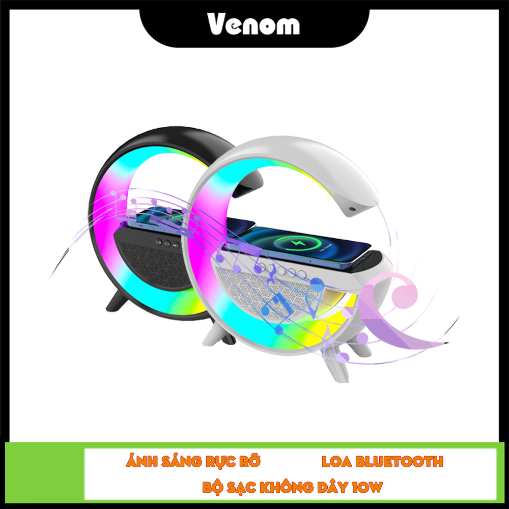 Loa Bluetooth G Hình dạng tích hợp Đèn trang trí LED RGB Sạc không dây nghe nhạc Thời lượng pin dài