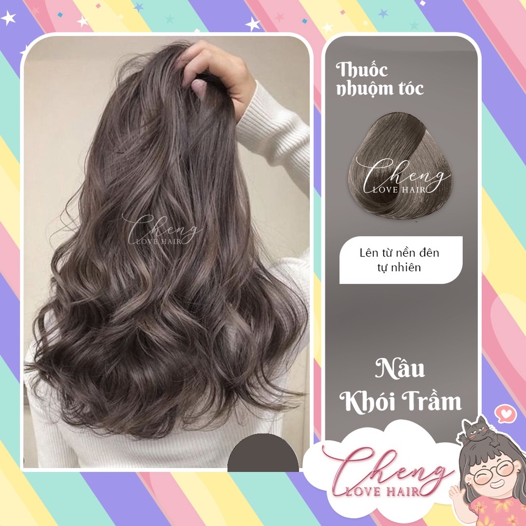 ✿  [Mã 2611TIEUDUNG100K giảm 8  đơn 500K] Thuốc Nhuộm Tóc Màu NÂU KHÓI TRẦM Không Tẩy  Chenglovehair Chenglovehairs