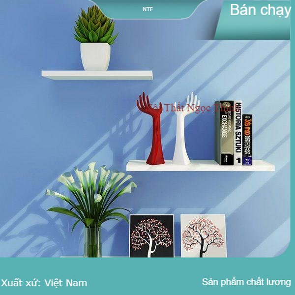 NGOTICO Sét 3 thanh kệ gỗ treo tường lõi xanh nhập khẩu loại tốt