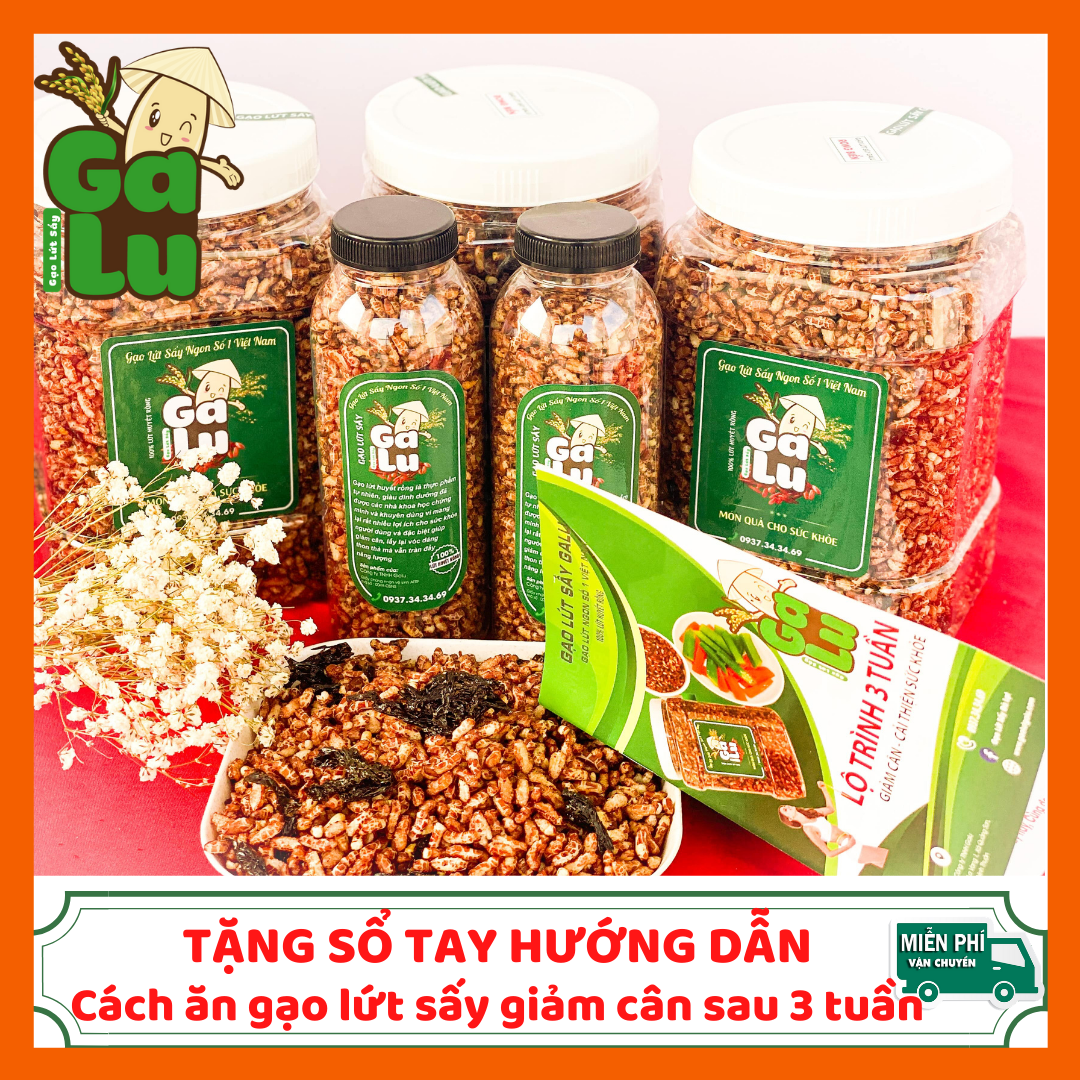 [HCM]|Hàng Xuất Khẩu| Gạo Lứt Sấy Rong Biển Galu Combo 2 ( Tặng sổ tay hướng dẫn cách ăn để giảm cân và tốt cho sức khỏe )