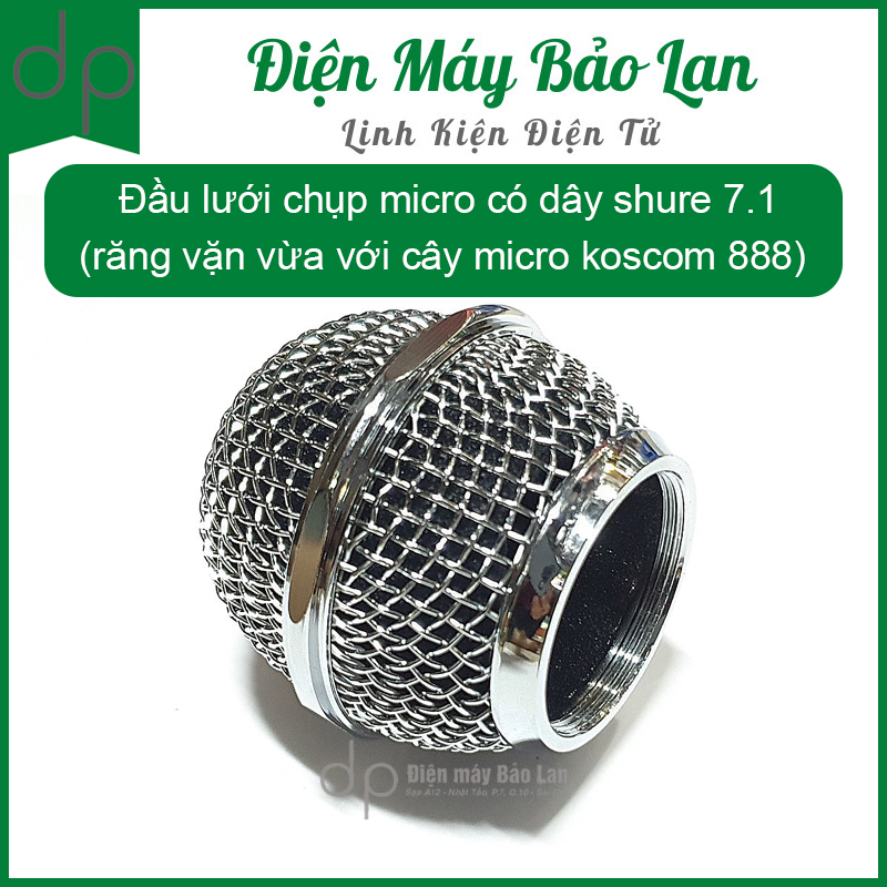 Đầu lưới chụp micro có dây shure 7.1