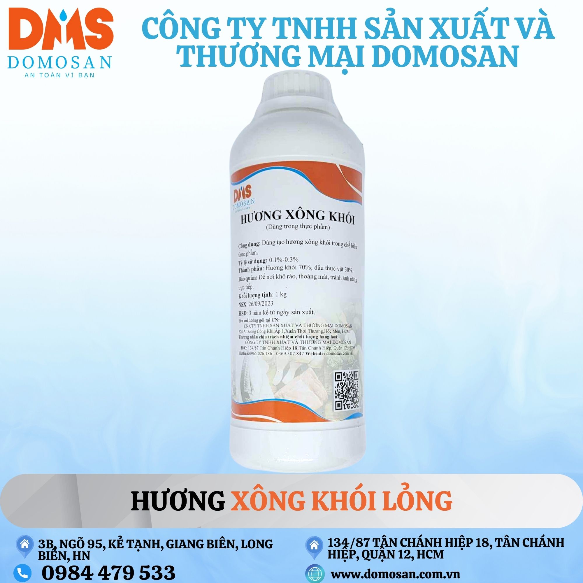 1kg Hương Xông Khói Lỏng- Tạo mùi hương xông khói cho xúc xích lạp xưởng jambon thịt xông