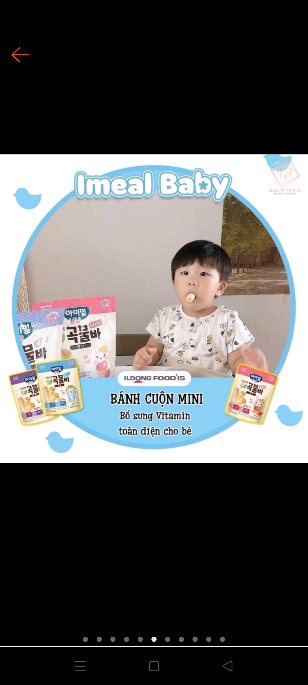 Bánh cuộn mini nhân kem Ildong Ayimeal Yum Yum Hàn Quốc cho bé từ 1 tuổi