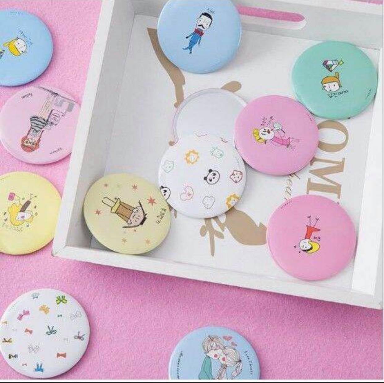 Gương cầm tay mini hàn quốc dễ thương - gương soi bỏ túi trang điểm