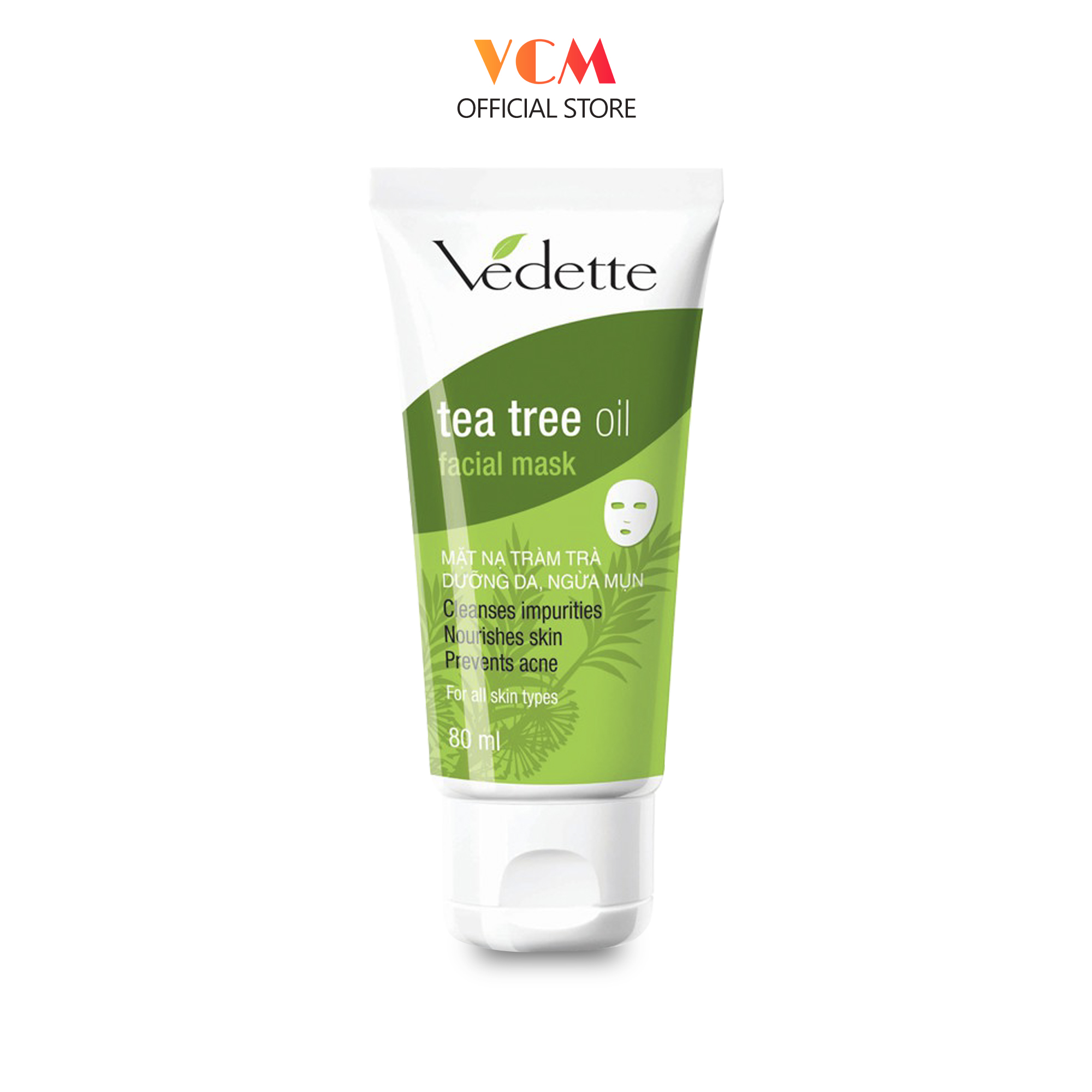 Mặt nạ đất sét Vedette Tea Tree Oil Facial Mask 80ml