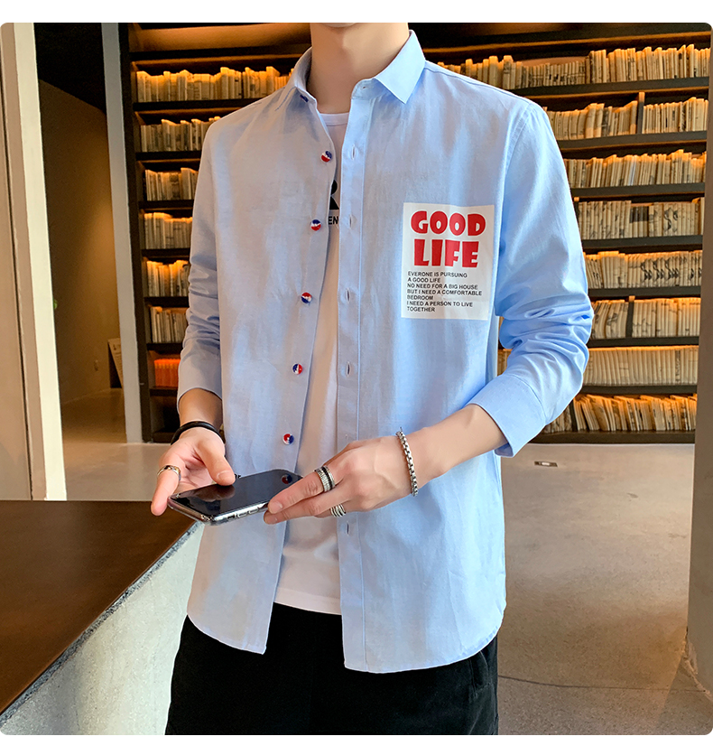 [HCM]áo sơ mi nam in Goodlife đầy nam tính