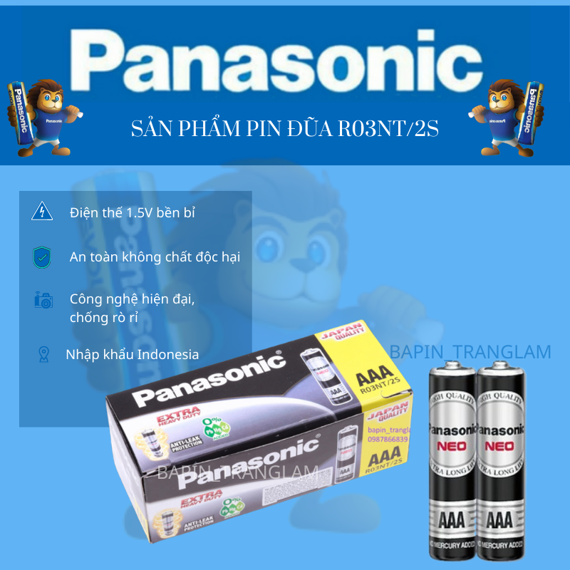 pin tiểu nhỏ AAA Panasonic chính hãng