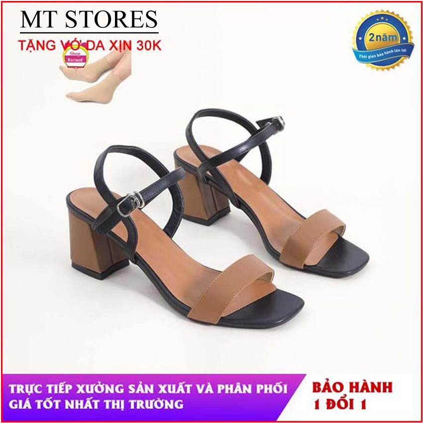 [HCM]Giày Cao Gót Nữ 5 Phấn MTSTORES244 Giày Cao Gót Nữ Phối Màu Siêu Xinh Bảo Hành 12 Tháng