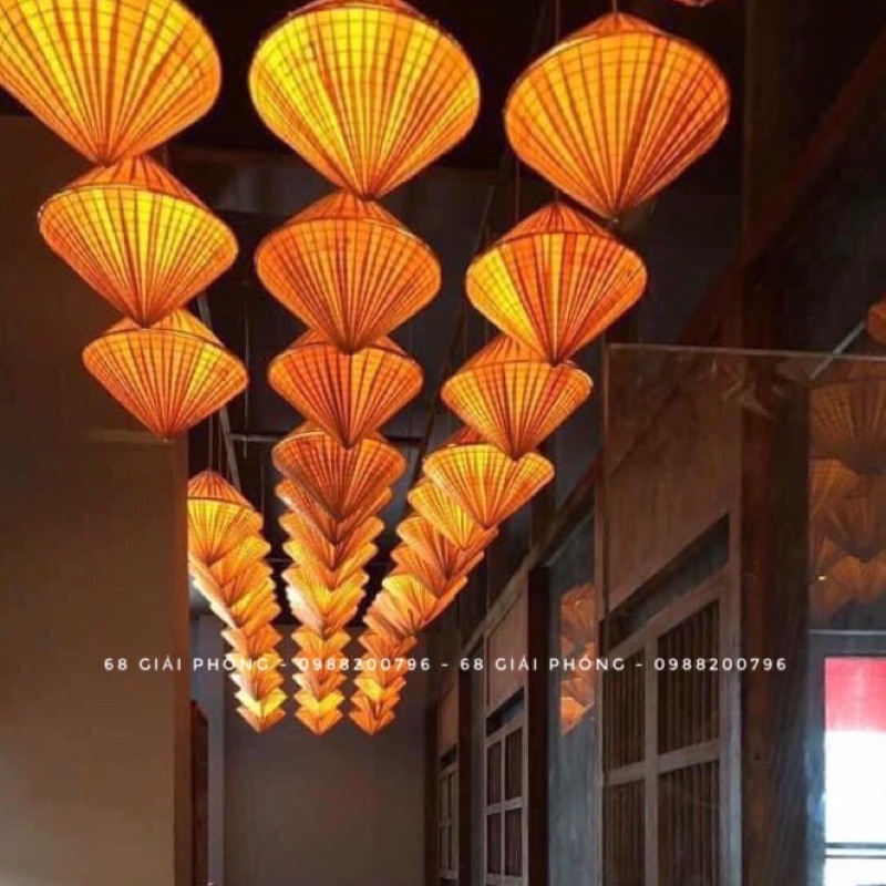 Chao đèn nón trơn trang trí quán ăn, khách sạn, lễ hội