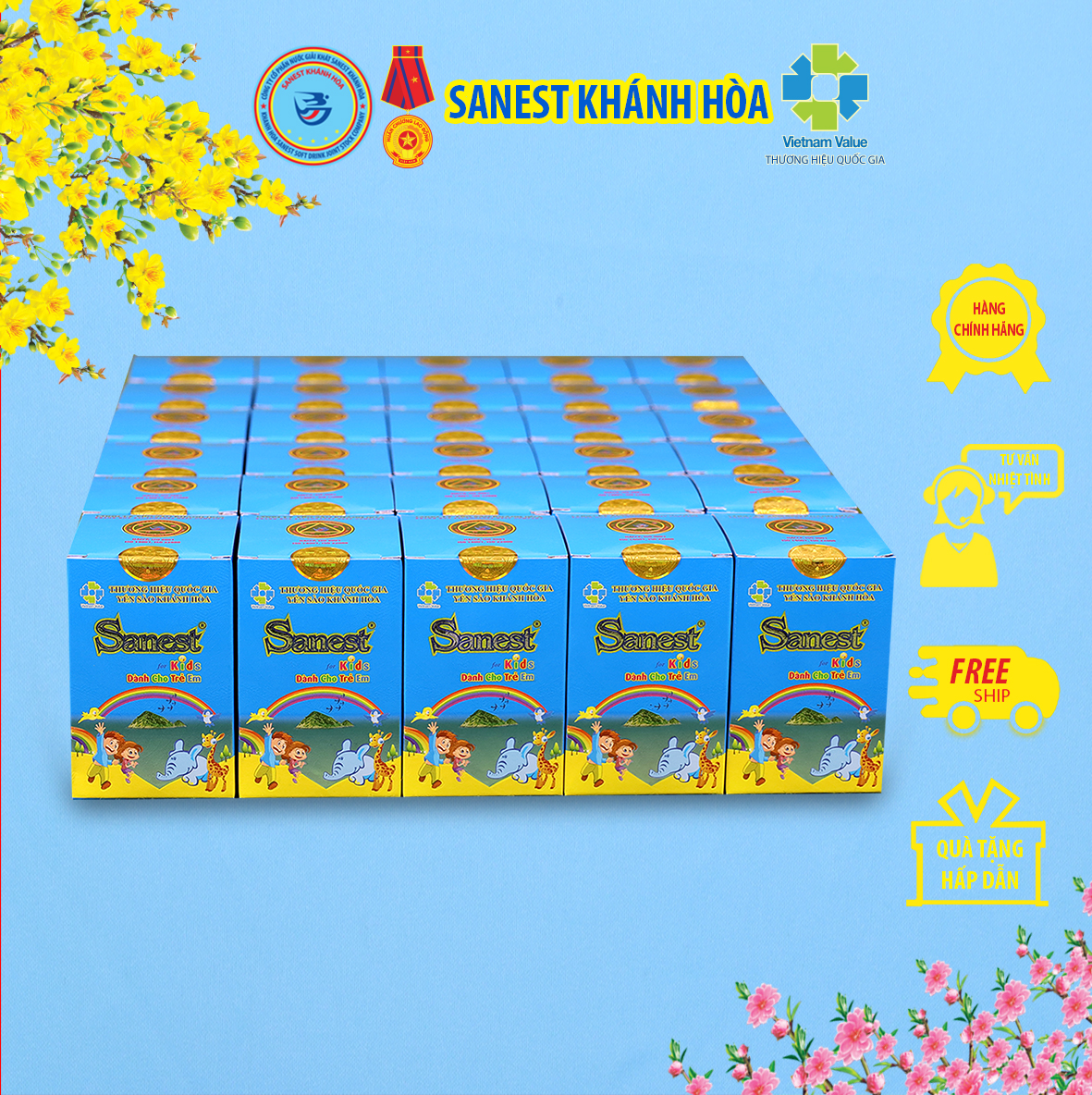 Nước yến sào khánh hòa sanest trẻ em 62ml