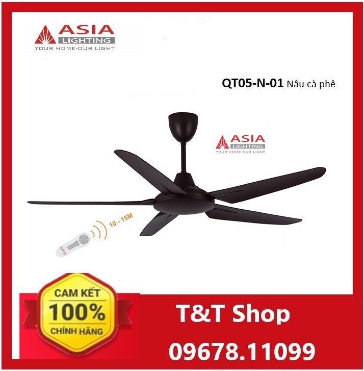 Quạt trần cao cấp QT05-N-01 Asia
