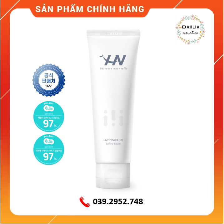 Sữa rửa mặt chứa lợi khuẩn histoire naturelle lactobacillus refine foam 120g