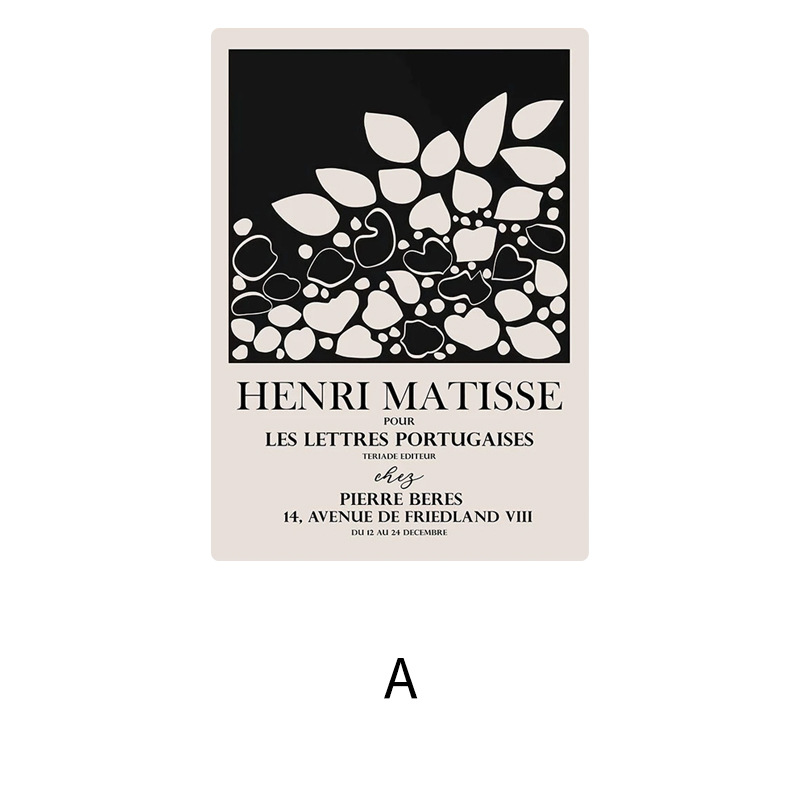 [In stock] Matisse Trừu Tượng Phòng Khách Trang Trí Tranh Bắc Âu Nghệ Thuật Áp Phích Cốt Lõi Phun Tranh Vải Tranh Không Khung
