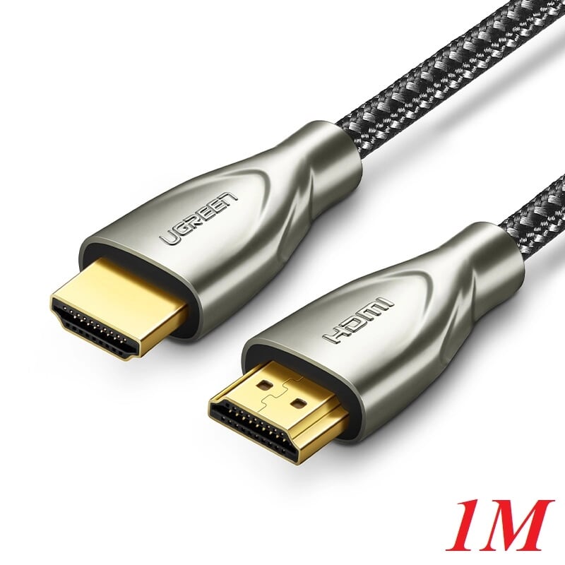 Ugreen 50106 1m màu đen cáp tín hiệu hdmi chuẩn 2.0 dây bọc lưới đầu hợp kim cao cấp hd131