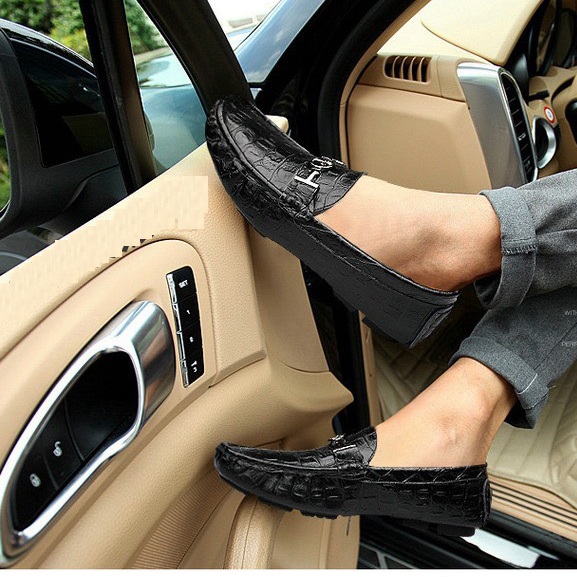 Giáy lười nam da bò, giày mọi nam da bò, giày nam da bò TOPEE - Thiết kế đẹp mắt GL09