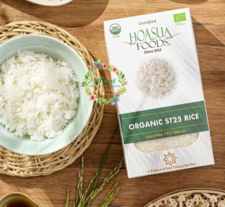 Gạo trắng hữu cơ st25 hoa sữa 1kg