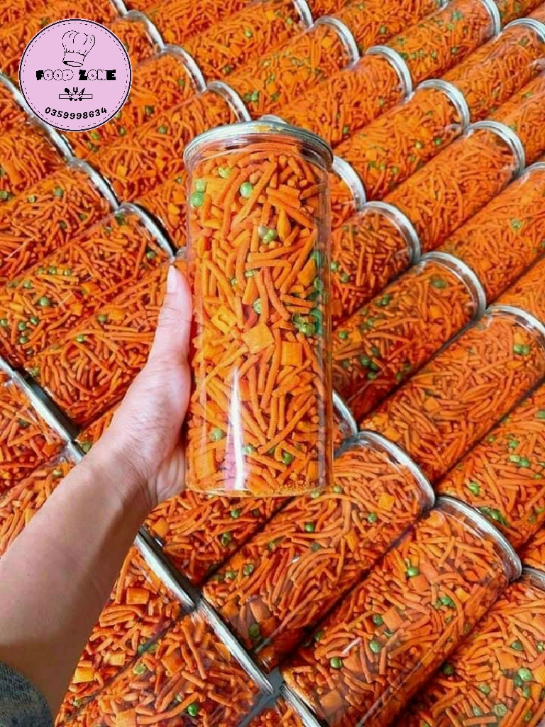 Snack, bim bim que đậu hà lan hũ pet 350g-Nana Food đồ ăn vặt.