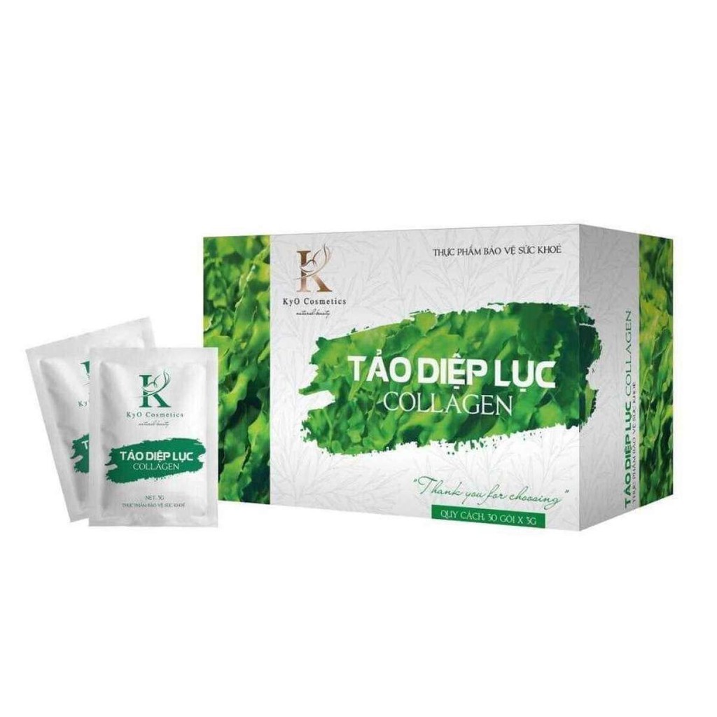 Tảo Diệp Lục Collagen KYO 30 gói có tem bảo hành