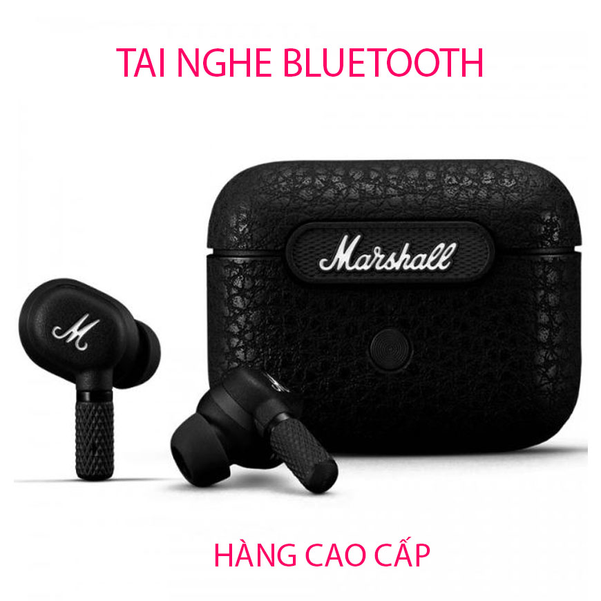 [MỚI 100%] Tai nghe Truewireless Marshall Motif ANC, Tai Nghe Nhét Tai Bluetooth Không Dây, Âm bass mạnh mẽ, Chống ồn ANC, Dùng Tối Đa 20H, Kháng nước IPX5 kết nối Mọi Dòng Máy