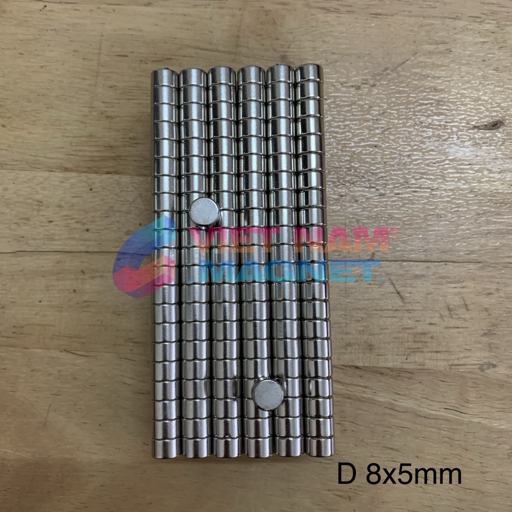 Nam châm đất hiếm dày 5mm lực từ N35 siêu mạnh