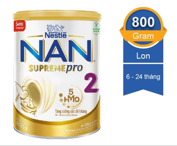 Sữa bột nestle nan supreme pro 2 800g