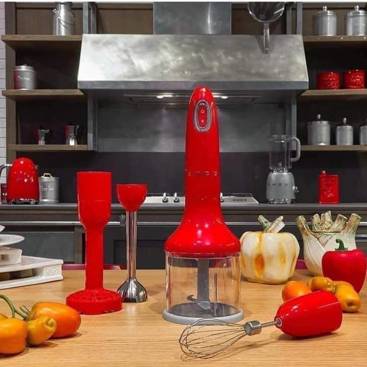 Máy xay cầm tay smeg hbf02r về sẵn đen, đỏ, xanh