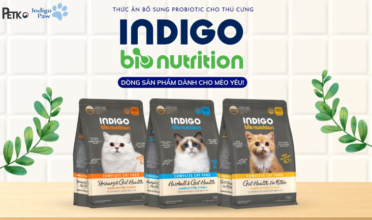 Hạt Indigo hỗ trợ tiết niệu búi lông cho mèo - Túi 200g 400g