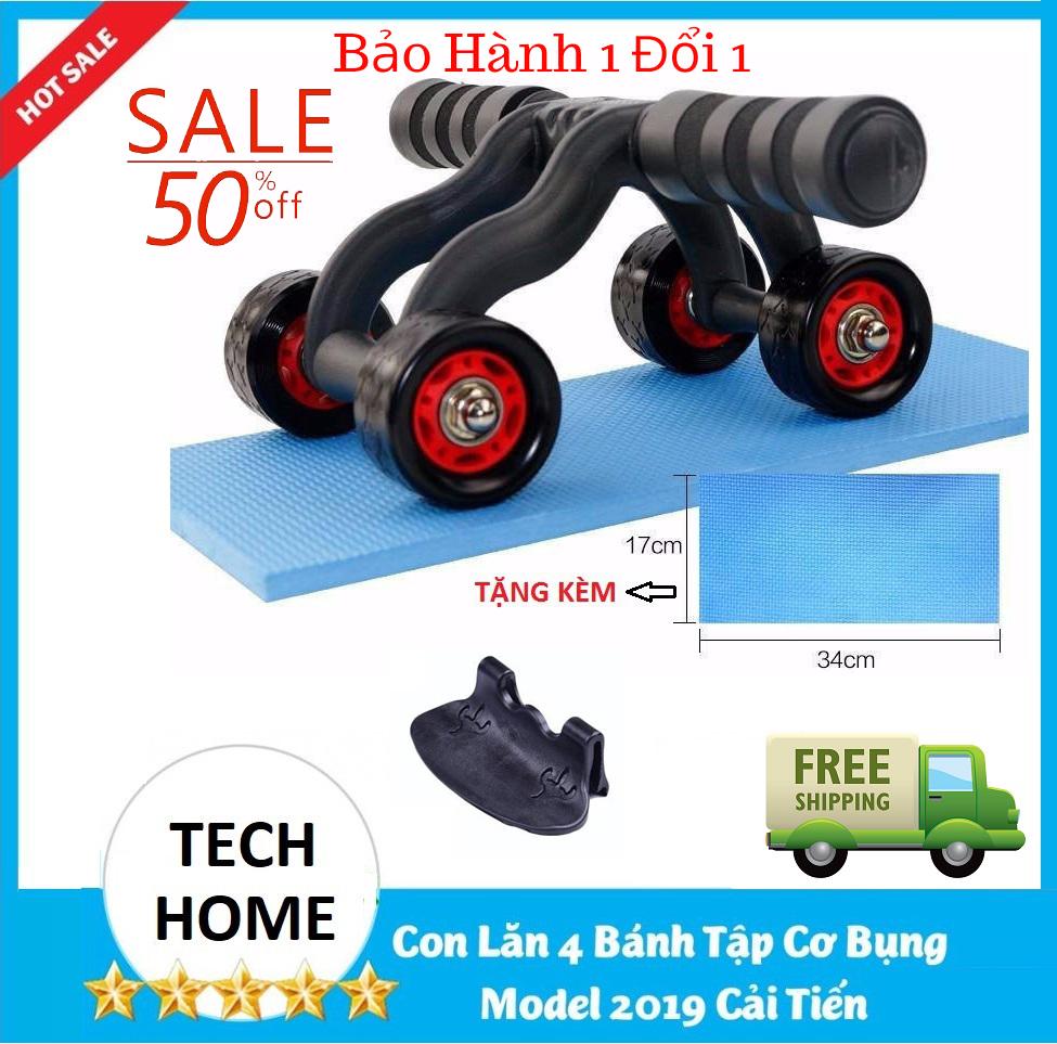 con lăn tập bụng giá rẻ, bánh xe lăn tập bụng - Con Lăn Tập Cơ Bụng 4 Bánh Loại Tốt Mẫu Mới 2019, Giúp Giảm Mỡ Và Săn Chắc Vùng Bụng