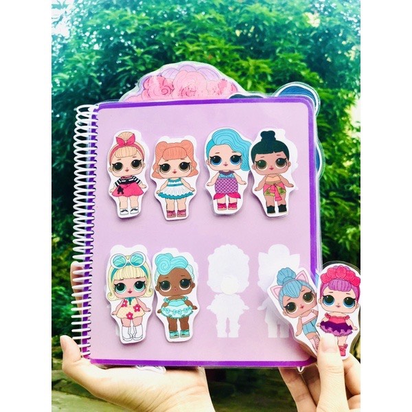 Học liệu bóc dán thay đồ cho búp bê LOL siêu xinh