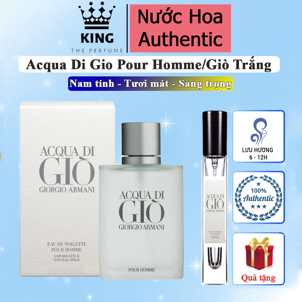 Nước hoa nam acqua di giò edt/giò trắng - hiện đại, lịch lãm, trẻ trung, tươi mát