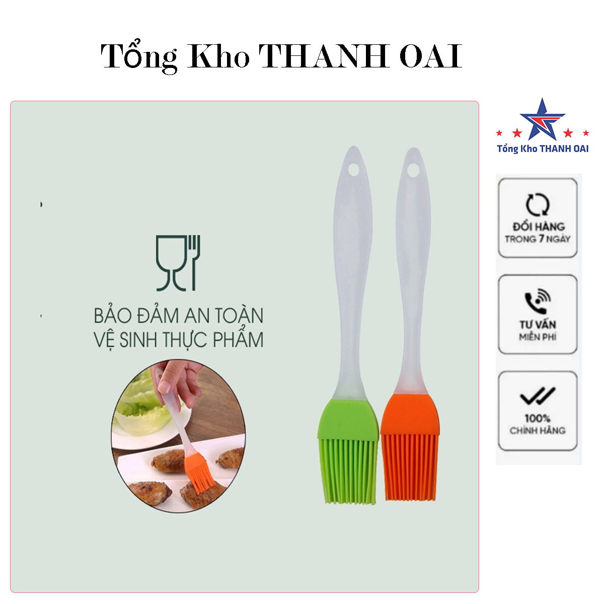 Cọ quét dầu ăn silicon cho nồi chiên không dầu - Chổi quét dầu chịu nhiệt mềm mại MUL21