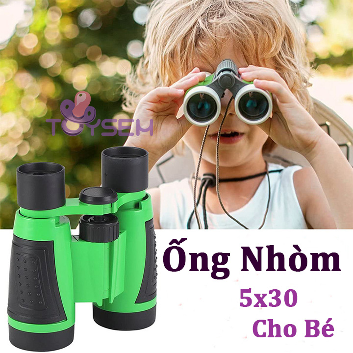 Ống nhòm cho bé 5x30 có dây treo cổ, Đồ chơi trẻ em ống nhòm siêu xa cao cấp, Quà tặng sinh nhật cho bé trai bé gái cute